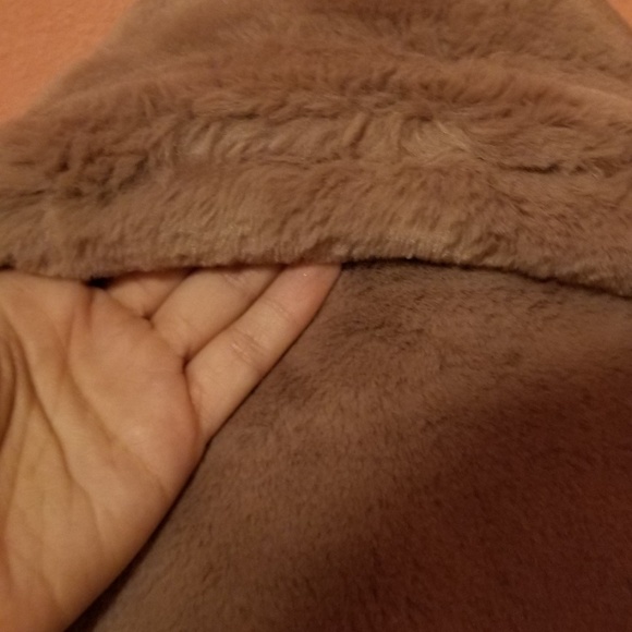 TIMING Mauve Plush Faux Fur Glam Peacoat - Picture 7 of 8